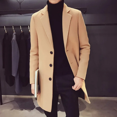 Odel | Men's Wool Coat Elegant Business Jacket - Office and Leisure