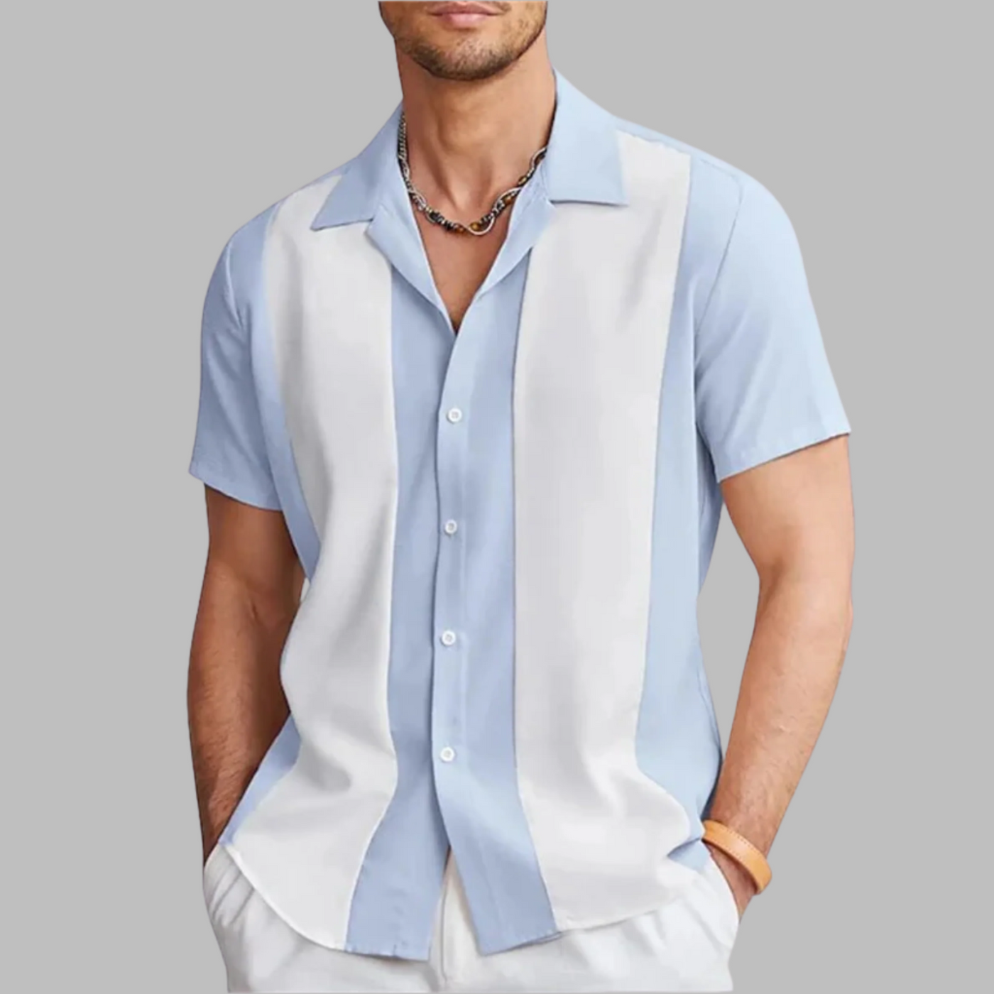 John® | Striped Short Sleeve Shirt For Men