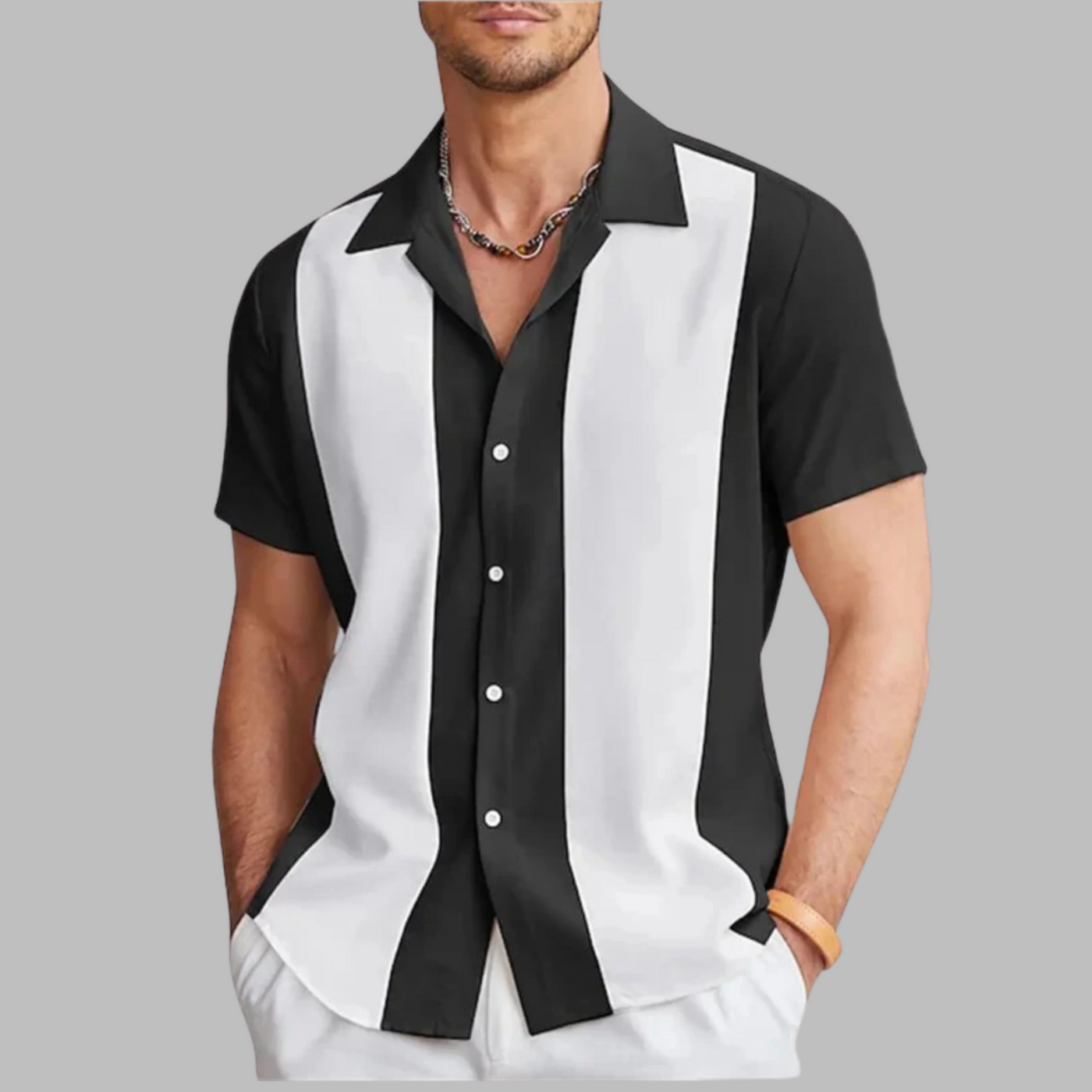 John® | Striped Short Sleeve Shirt For Men
