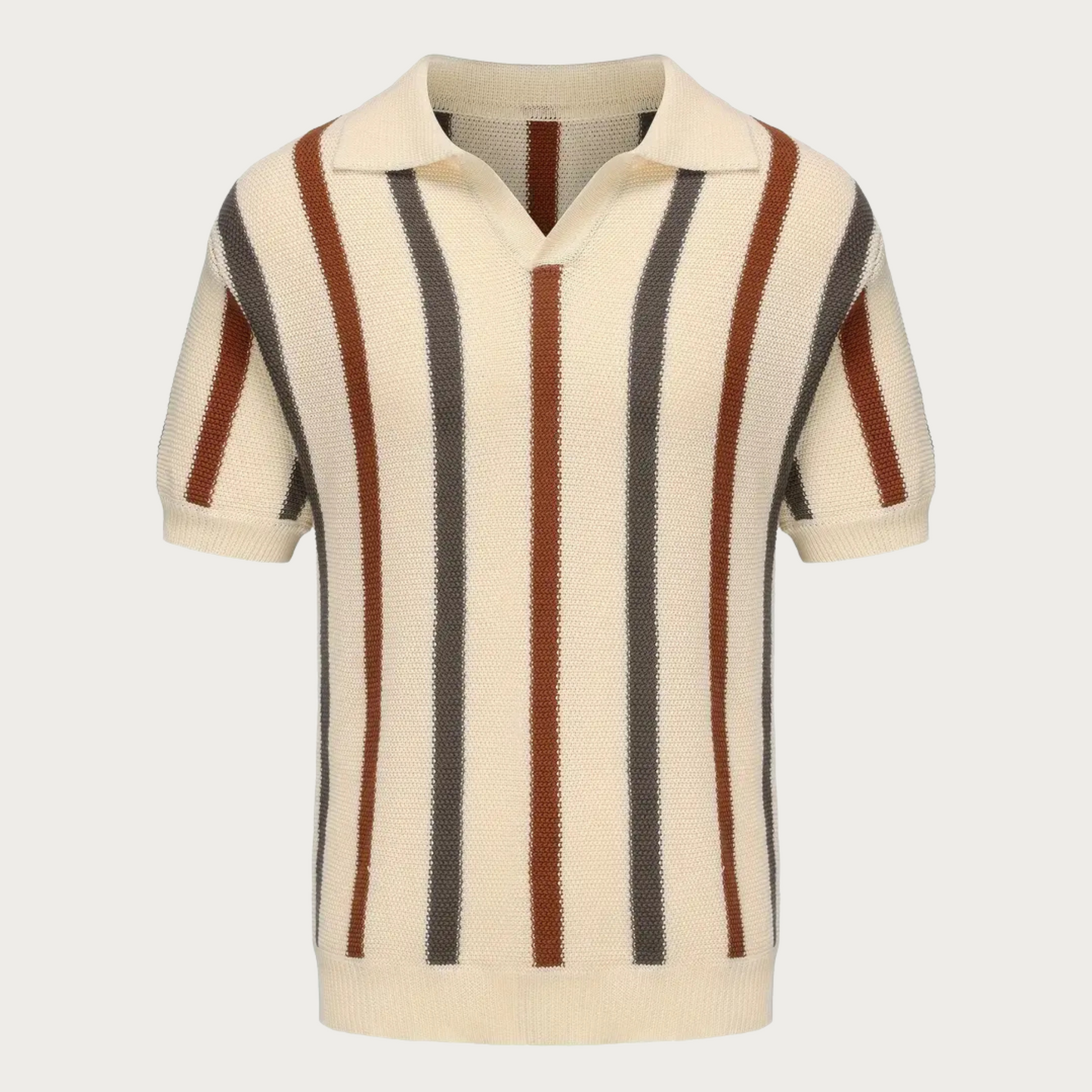 Jacob® | Men'S Knitted Cotton Shirt With Stripes