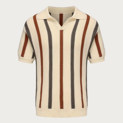 Jacob® | Men'S Knitted Cotton Shirt With Stripes