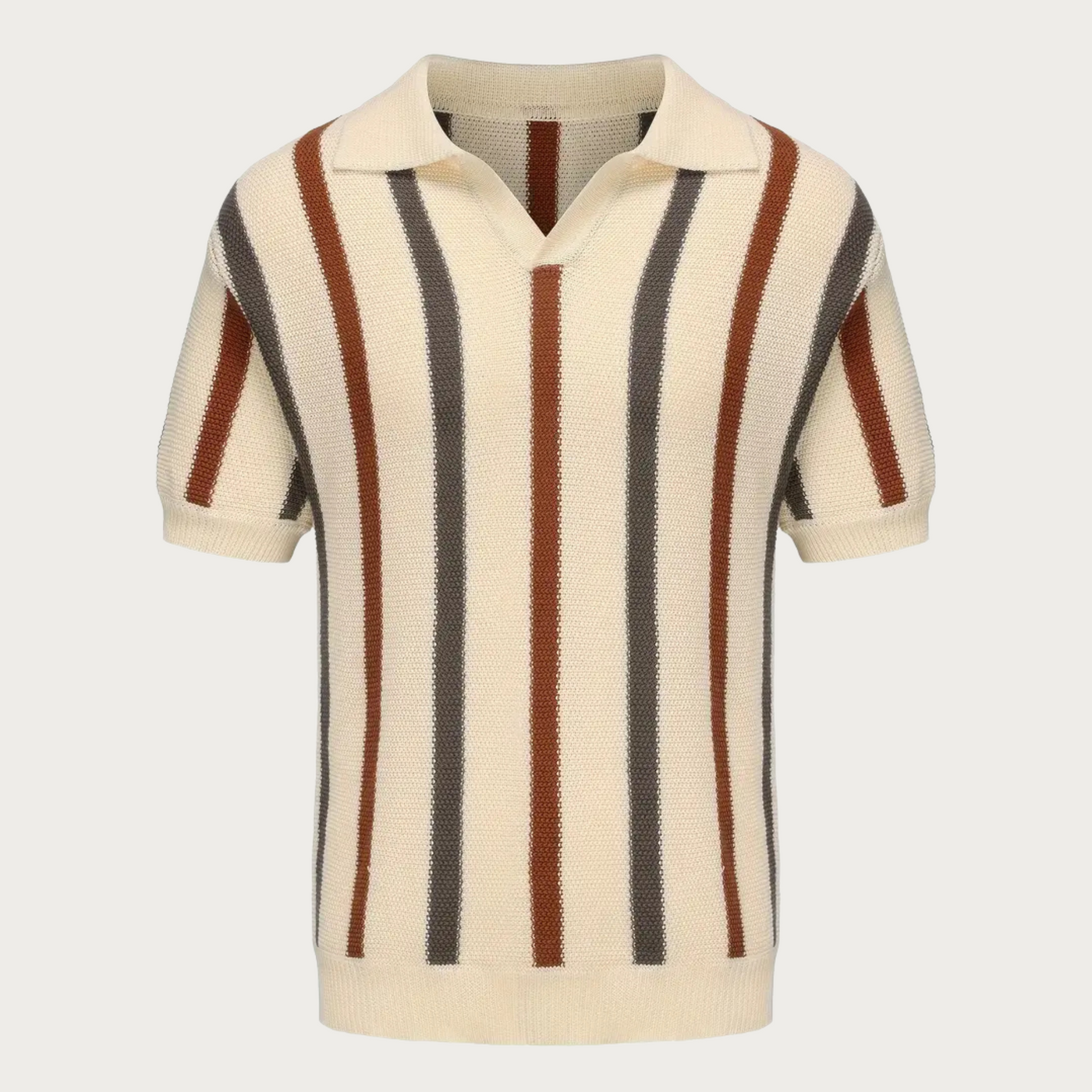 Jacob® | Men'S Knitted Cotton Shirt With Stripes