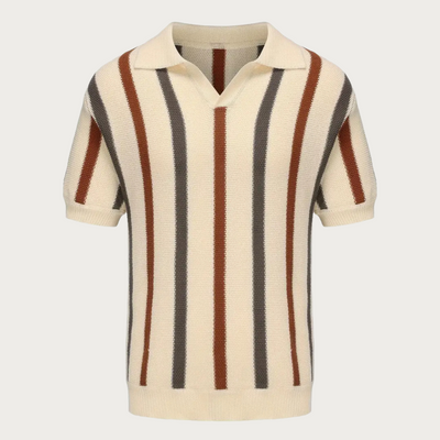 Jacob® | Men'S Knitted Cotton Shirt With Stripes