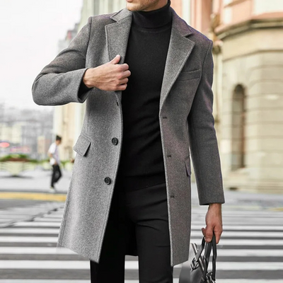 Noah | Men's winter coat - warm wool blend with elegance and classic