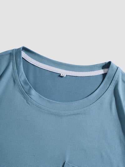 Adalbald® | Solid Color Basic T-Shirts With Pocket