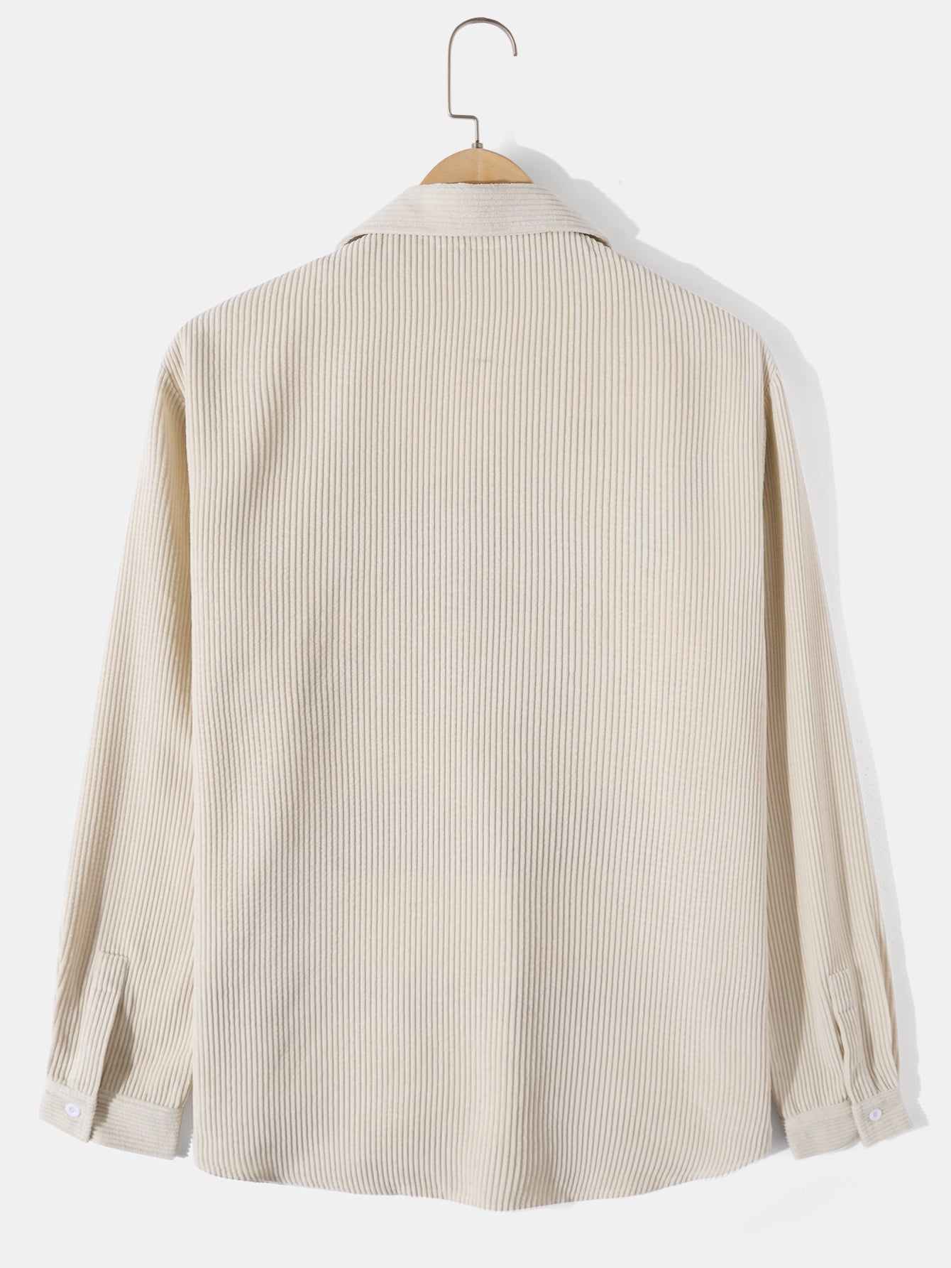 Amethist® | Long Sleeved Corduroy Revere Collar Shirt