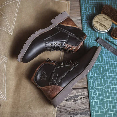 Lucas® | Leather Casual Boots In British Style