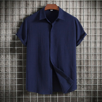 Steven | Cotton Linen Short Sleeved Shirt
