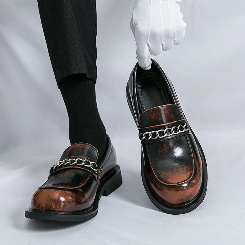 Iván® | Belvedere Chain Leather Loafers