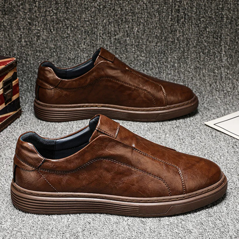 Roberto® | Classic Leather Slip-On Shoes