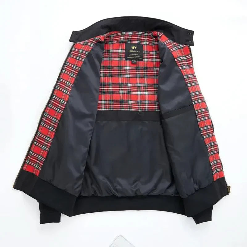 Chano | Classic bomber jacket for men with checked lining