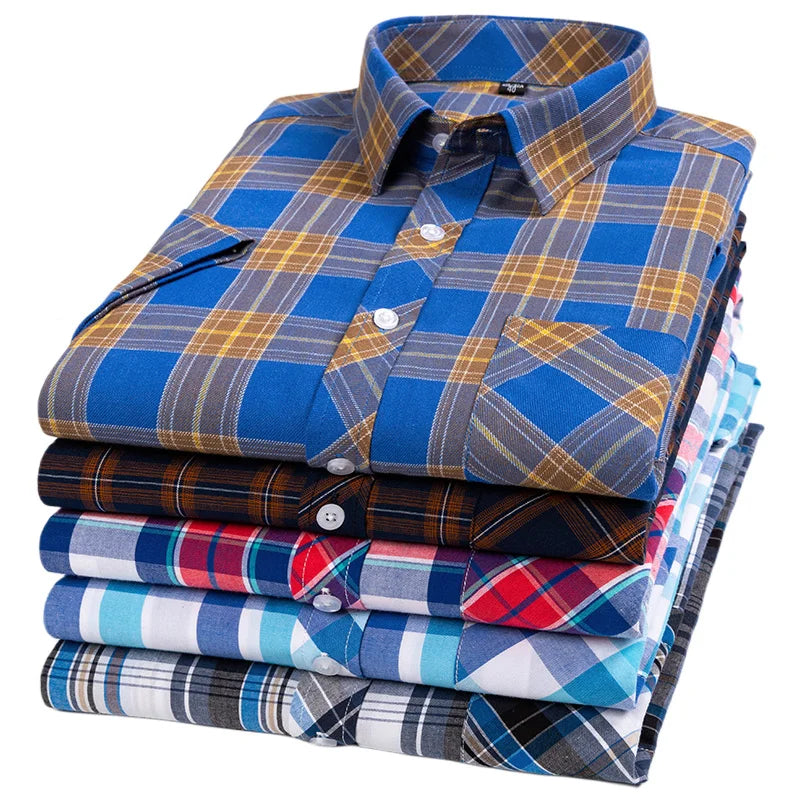 Mason | Cotton Short Sleeved Checkered Shirt