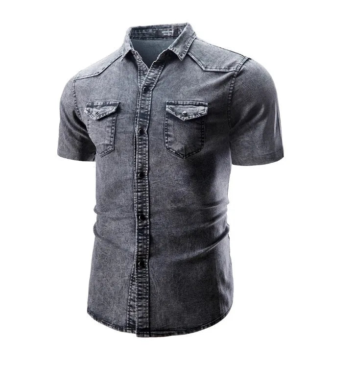 Otter | Short-sleeved denim shirt with pocket