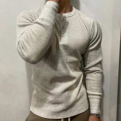 Malik | HENLEY MUSCLE SHIRT