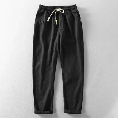 Kaleb® | Casual Linen Trousers With Drawstring Waist