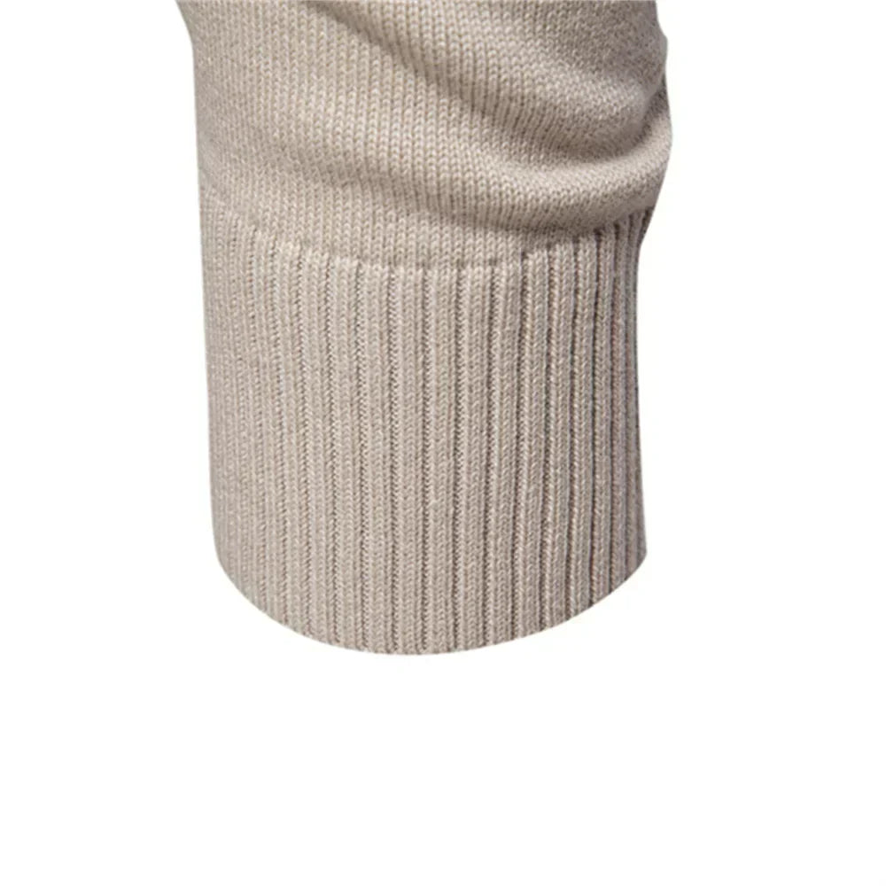 Emerenciano® | Solid Cotton V Neck Sweater