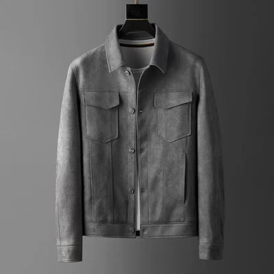 Garland® | Men's Autumn Winter Slim Fit Chamois Leather Jacket