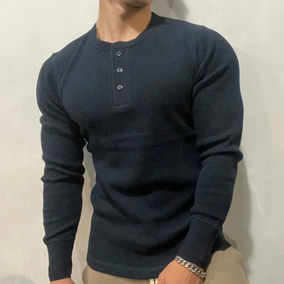 Clodomiro | Knit Muscle Henley Shirt