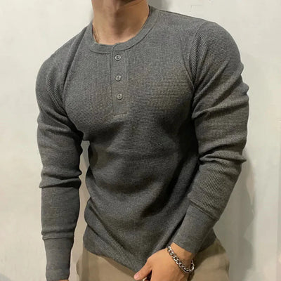 Clodomiro | Knit Muscle Henley Shirt