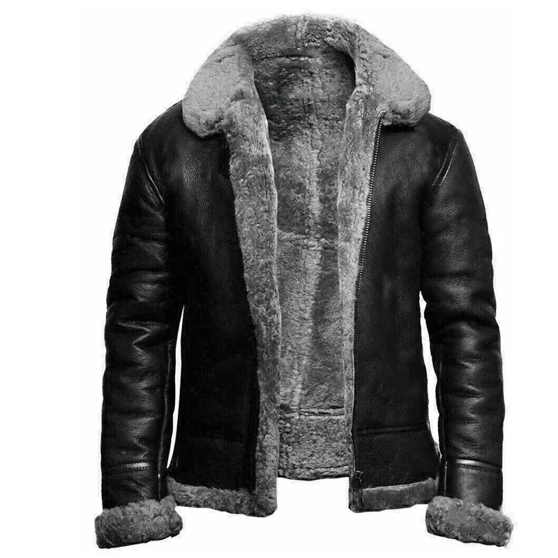 Cosme | Luxury fur-lined leather coat for men