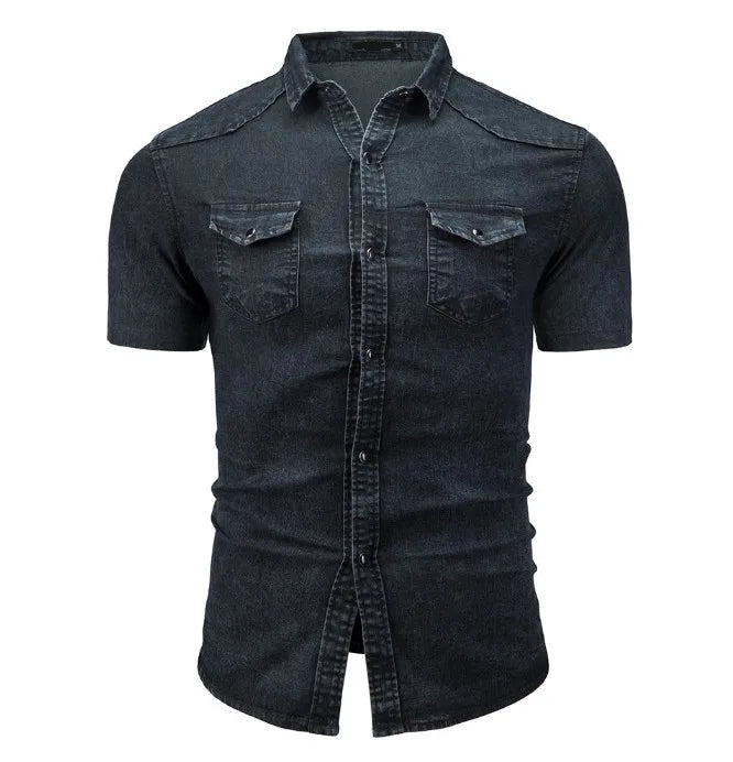 Otter | Short-sleeved denim shirt with pocket