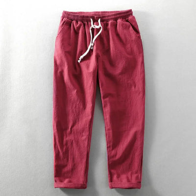 Kaleb® | Casual Linen Trousers With Drawstring Waist