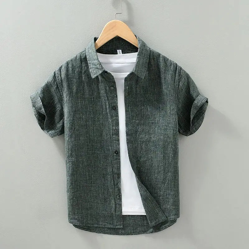 Daniel | Short Sleeved Linen Shirt