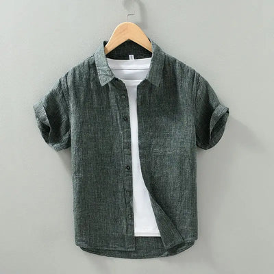 Daniel | Short Sleeved Linen Shirt