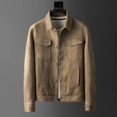 Garland® | Men's Autumn Winter Slim Fit Chamois Leather Jacket