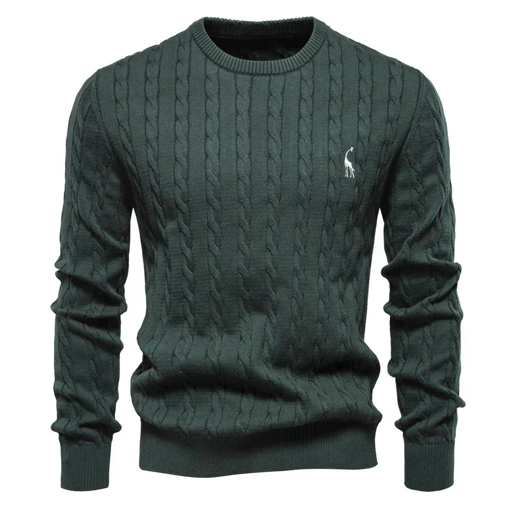 Doroteo® | Knitted Sweater With Giraffe Embroidery