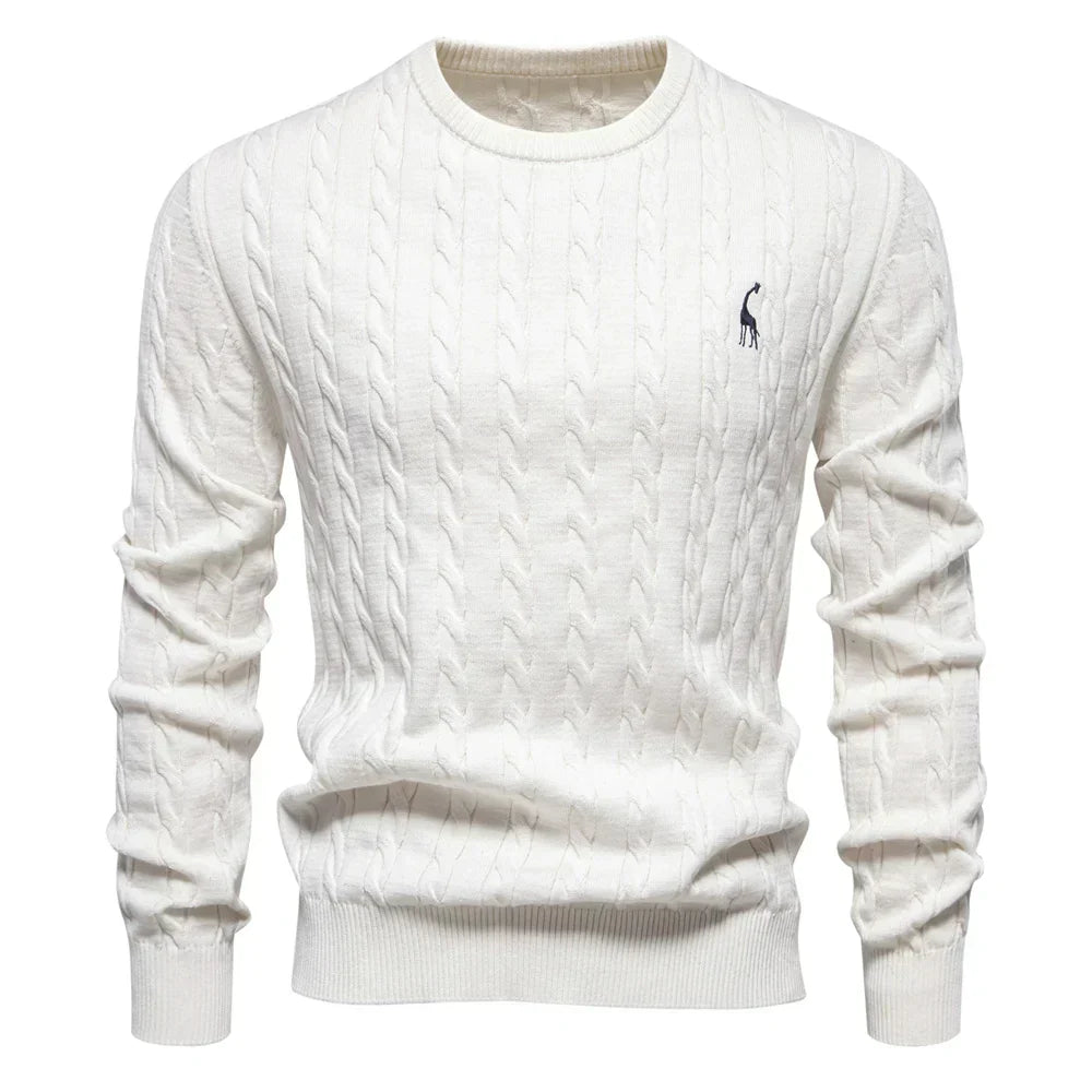 Doroteo® | Knitted Sweater With Giraffe Embroidery