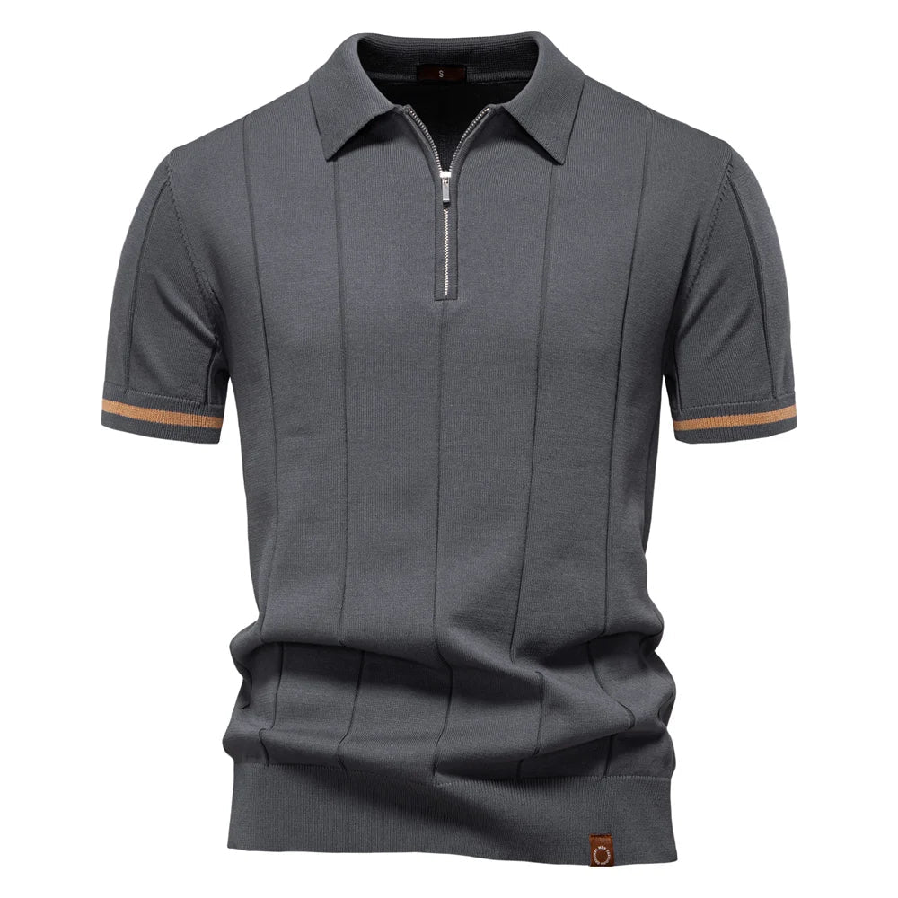 Ignatius | Zip-up polo shirt