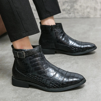 Adrián® | Leather Boots With Buckle