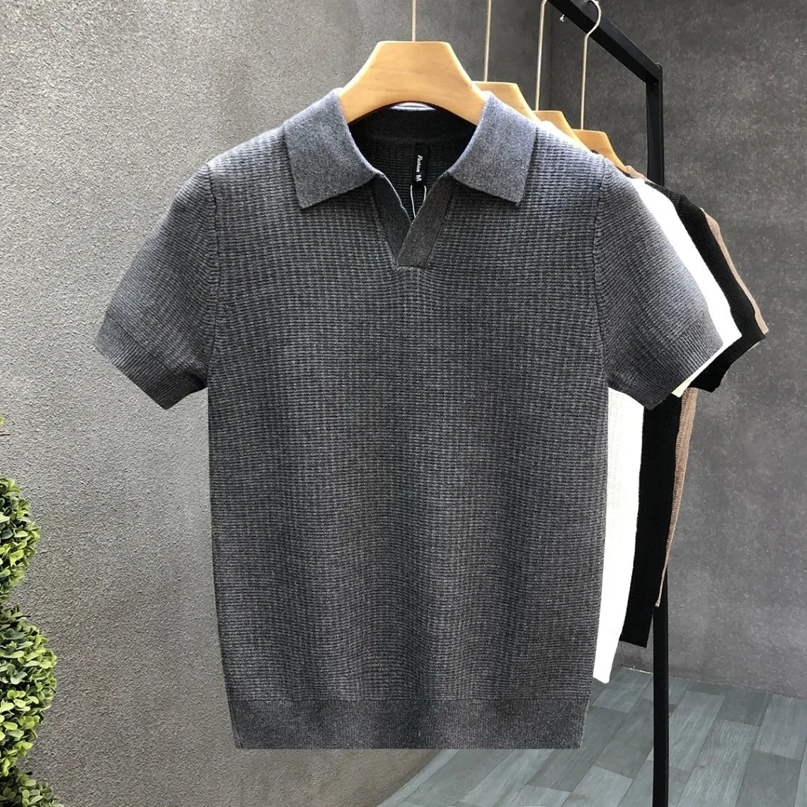 Caleb | Breathable Knitted Polo Shirt
