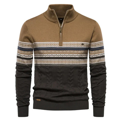 Adrian® | Fair Isle Half Zip Sweater