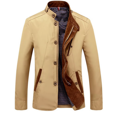 Kareem | Men's jacket with suede and checked lining
