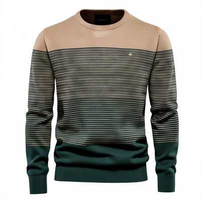 Nicolás® | Robust sweater with thin stripes