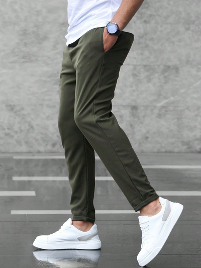 Neptuno | Slim-fit stretch casual trousers for men