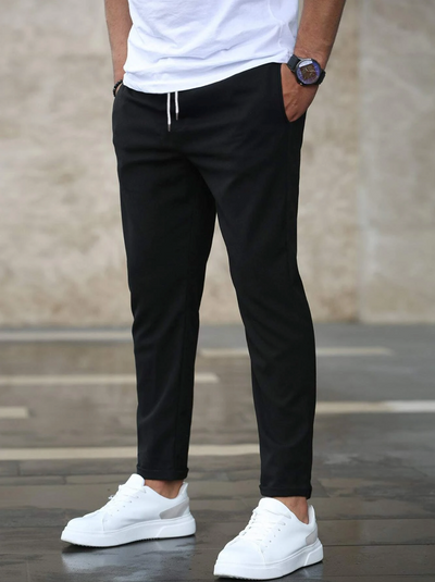 Neptuno | Slim-fit stretch casual trousers for men