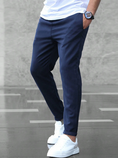 Neptuno | Slim-fit stretch casual trousers for men