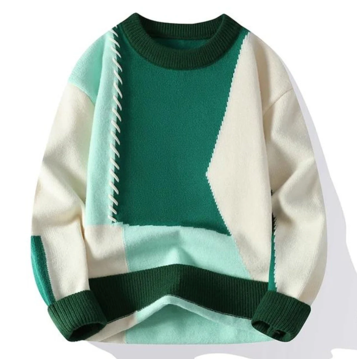 Jano | Modern patch knit sweater for men