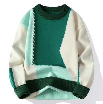 Jano | Modern patch knit sweater for men