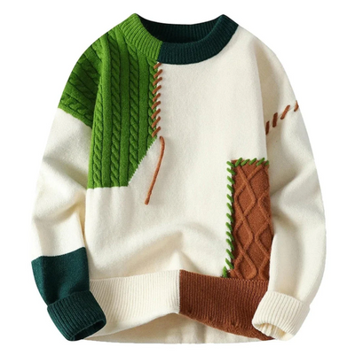 Jano | Modern patch knit sweater for men