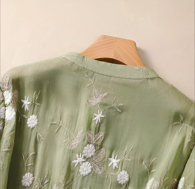Laird® | Lightweight Cotton Embroidered Blouse
