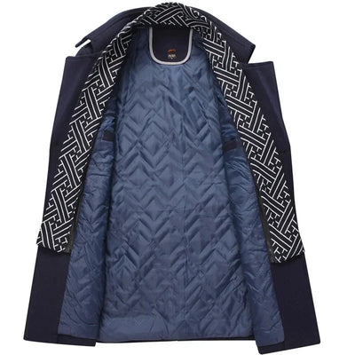 Fénix | Slim men's coat with modern interior pattern