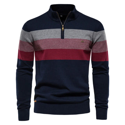Cooper® | Warm patchwork zip-up sweater