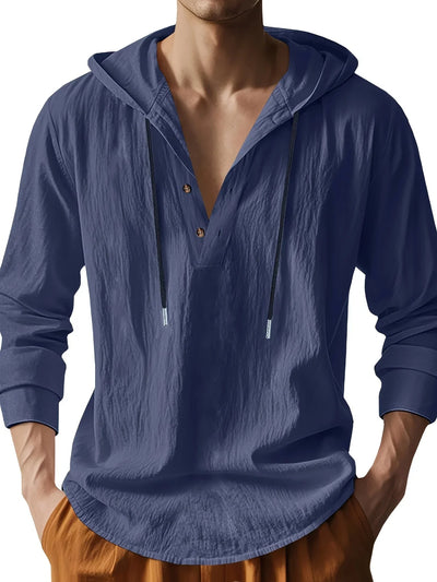 Ross | LUXURY LINEN SHIRT WITH HOOD