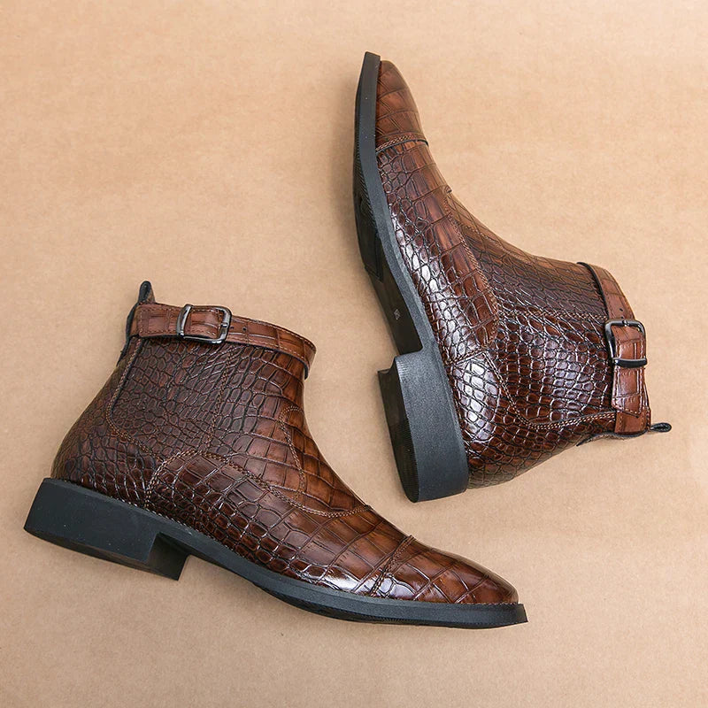 Adrián® | Leather Boots With Buckle