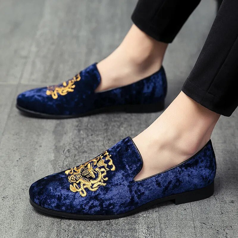 Zion® | Men's Loafer Shiny Velvet Blue