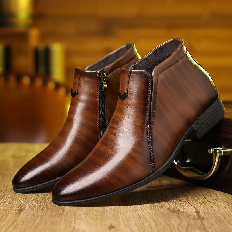 Scott | Beckett Leather Boots With Zipper